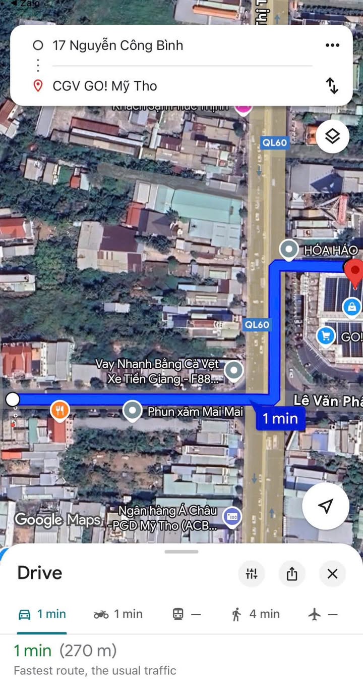 Đất nền mặt tiền đường Nguyễn Công Bình, TP Mỹ Tho 73.9m² giá 4.5 tỷ - Đầu tư sinh lời ngay!