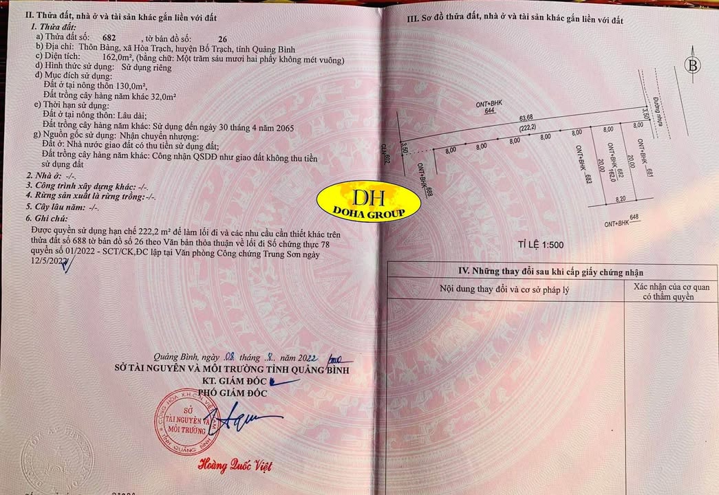 Đất nền Hòa Trạch, Bố Trạch, 160m² chỉ 200 triệu - Cơ hội đầu tư tuyệt vời!