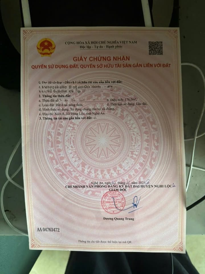 Đất lô góc Nghi Thạch 178m² - Mặt tiền đẹp, giá thỏa thuận!