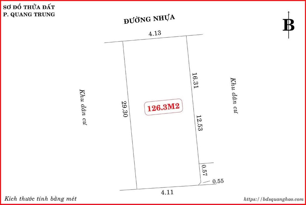 Đất thổ cư Nguyễn Thị Định, phường Quang Trung, 126.3m² - Giảm giá chỉ còn 4.1 tỷ!