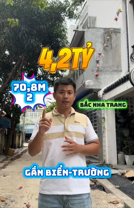 Đất nền phường Bắc Nha Trang 70.8m² giá 4.2 tỷ - Gần trường học và biển