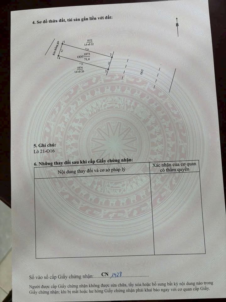 Lô đất tại Khu tái định cư Phú Xuân, Thái Bình 71,4m² - Đầu tư sinh lời ngay!