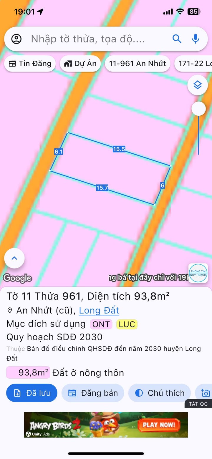 Đất An Nhứt Long Điền 93m² giá 650 triệu - Đầu tư sinh lời ngay!
