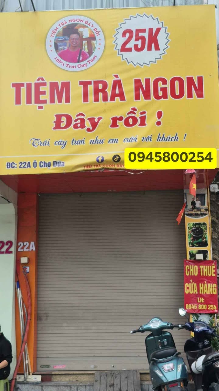 Cửa hàng cho thuê tại Ô Chợ Dừa, Đống Đa - Kinh doanh sầm uất, tiện lợi!