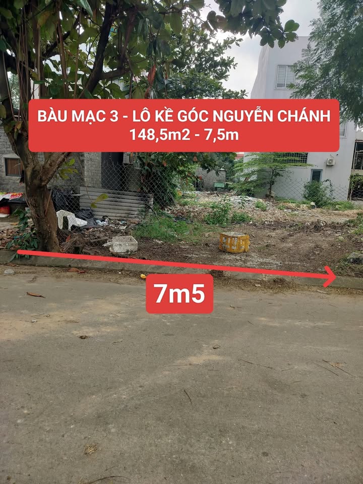 Đất nền Bàu Mạc 3, Đà Nẵng 149m² giá 7.69 tỷ - Lô kề góc hiếm có!