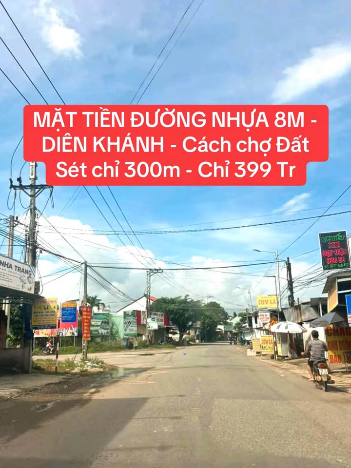 Đất nền Diên Xuân 127m² giá 399 triệu - Sổ hồng chính chủ, mặt tiền đường nhựa