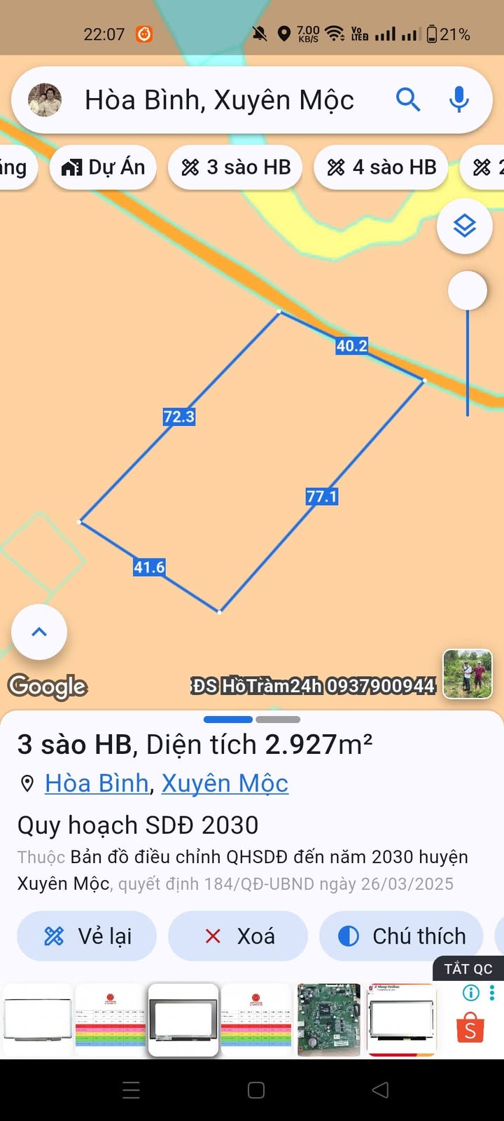 Đất nền 3 sào xã Hòa Bình, Xuyên Mộc chỉ 1.6 tỷ - Đầu tư lý tưởng!