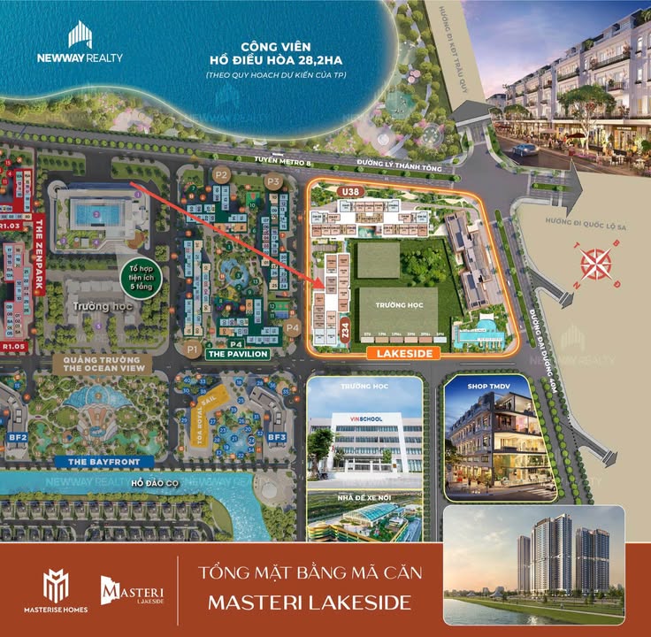 Căn hộ Masteri The Lakeside Gia Lâm 47m² giá 3.65 tỷ - Sẵn sàng nhận nhà năm 2027!