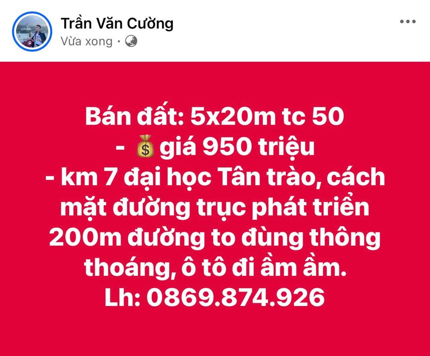 Đất nền Trung Môn Yên Sơn 100m² giá 950 triệu - Vị trí đắc địa gần Đại học Tân Trào!