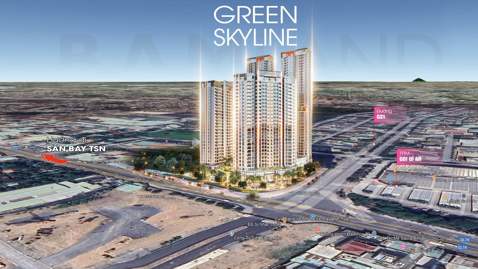 Căn hộ Green Skyline Dĩ An 63m² giá 3.8 tỷ - Booking chỉ 68 triệu!