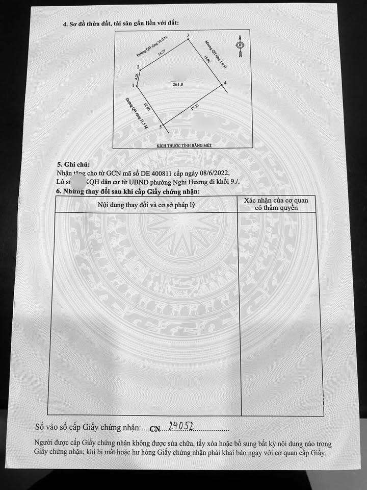 Đất đấu giá Nghi Hương, Cửa Lò 261.8m² giá 4 tỷ - Lô góc tiềm năng sinh lời!