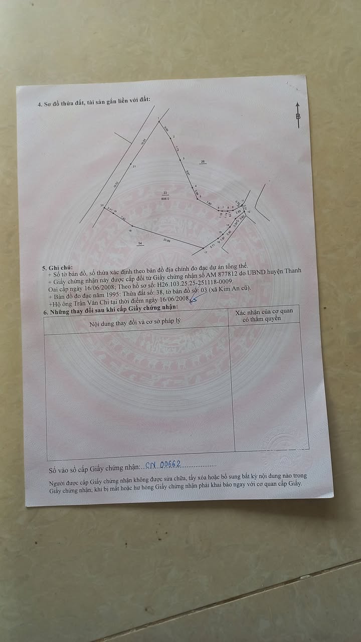 Đất nền Kim An, Thanh Oai 808m² giá thỏa thuận - Lô đất đẹp, pháp lý rõ ràng