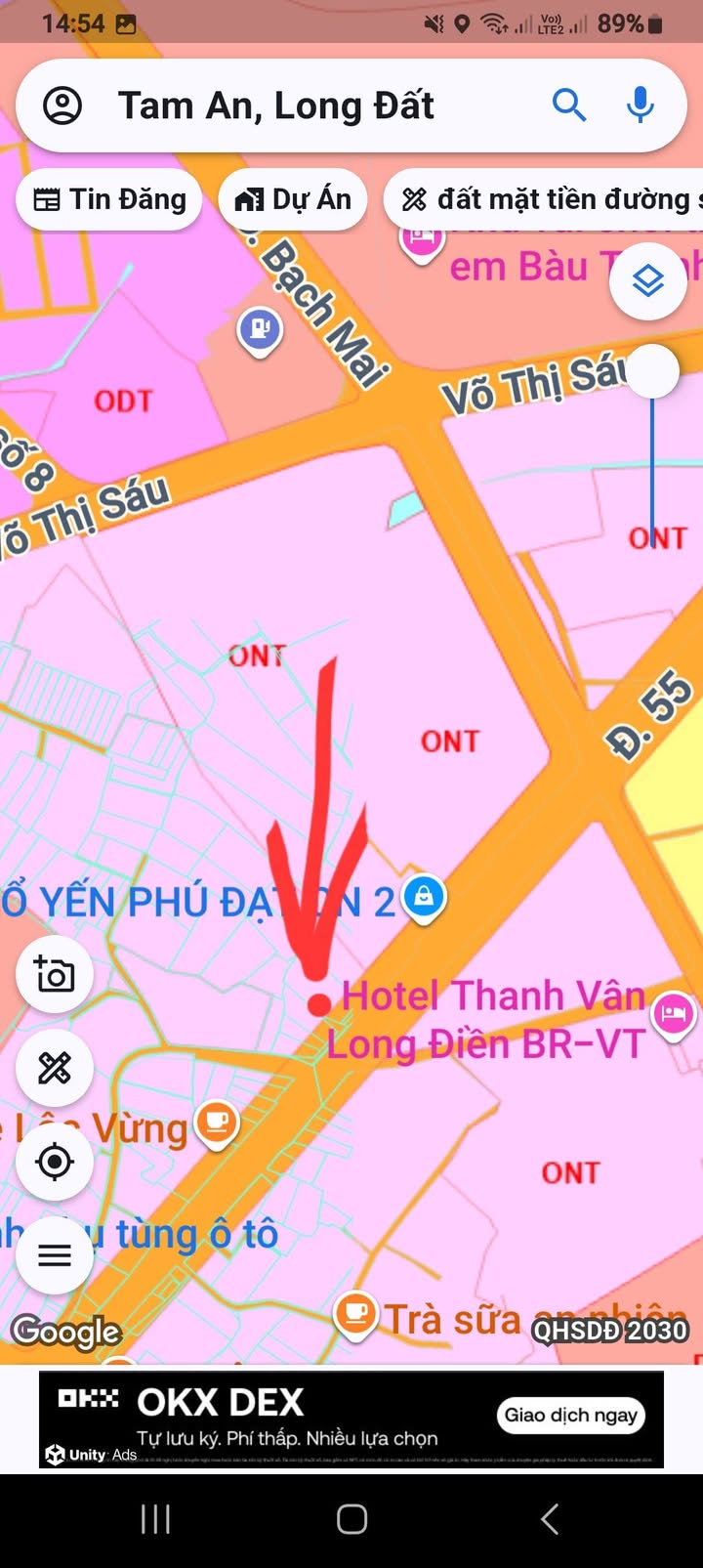 Đất mặt tiền Quốc lộ 55, An Ngãi, 850m² giá 6.19 tỷ - Cơ hội đầu tư hấp dẫn!