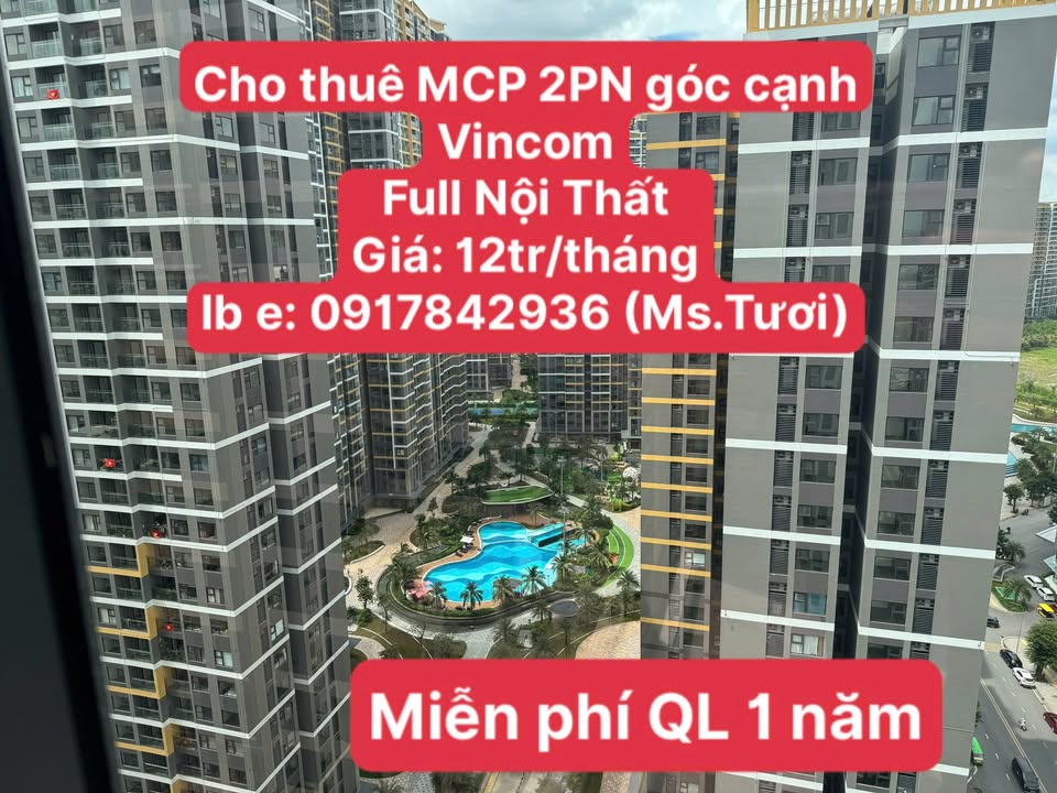 Căn hộ cho thuê 2PN tại Thủ Đức - Full nội thất, chỉ 12 triệu/tháng!