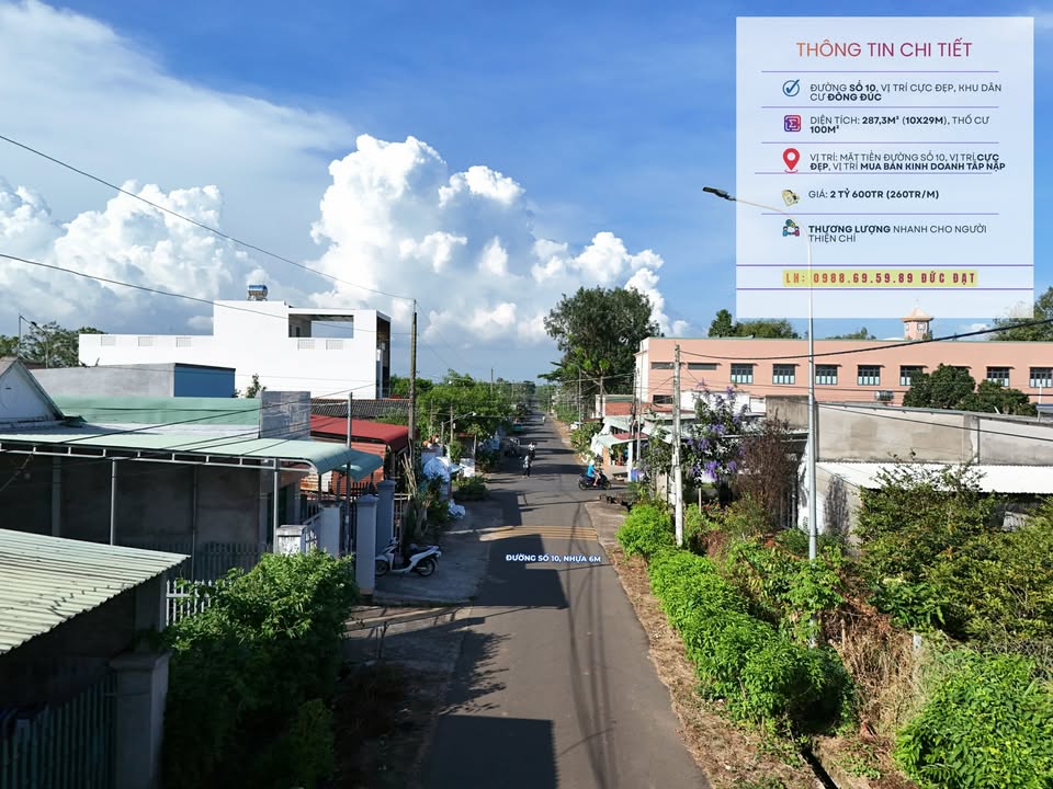 Đất nền đường 10, Nghĩa Thành 287m² giá 2.6 tỷ - Vị trí đắc địa, thuận lợi kinh doanh!