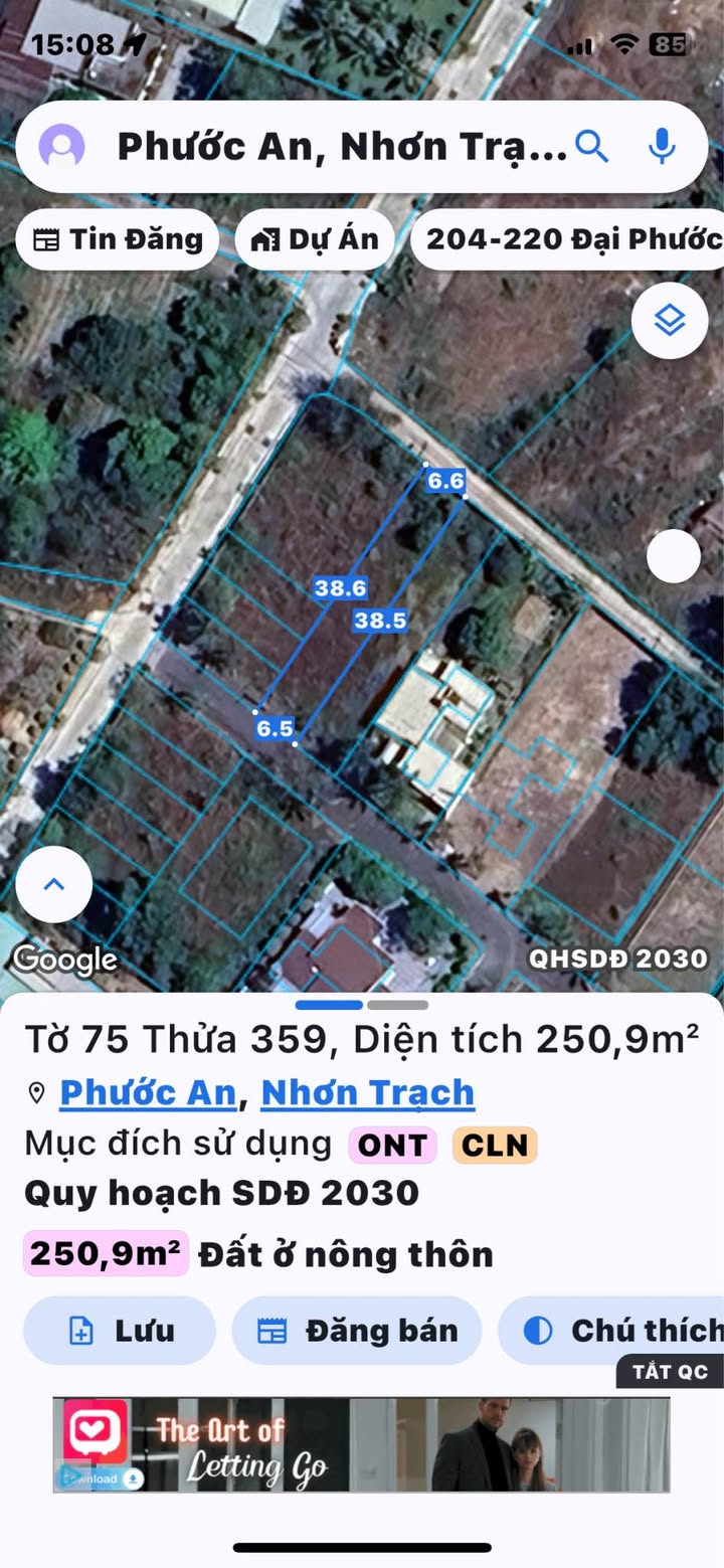 Lô đất Phước An Nhơn Trạch 250m² giá 3.2 tỷ - Đầu tư sinh lời nhanh!