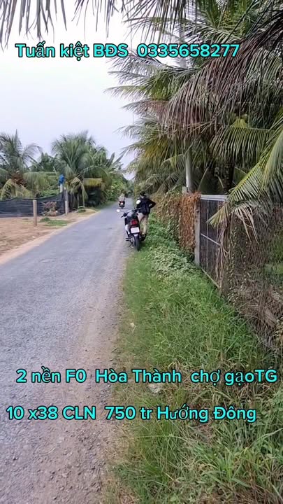 Đất nền ấp Hòa Thành, Chợ Gạo 380m² giá 750 triệu - Đường nhựa thông thoáng!