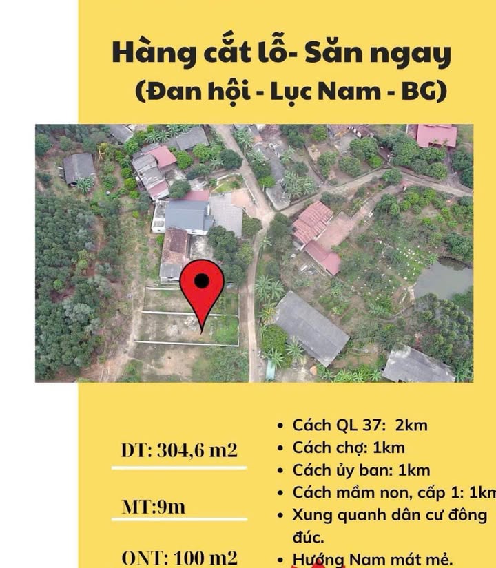 Đất thổ cư Đan Hội Lục Nam 300m² giá 680 triệu - Cơ hội đầu tư tuyệt vời!