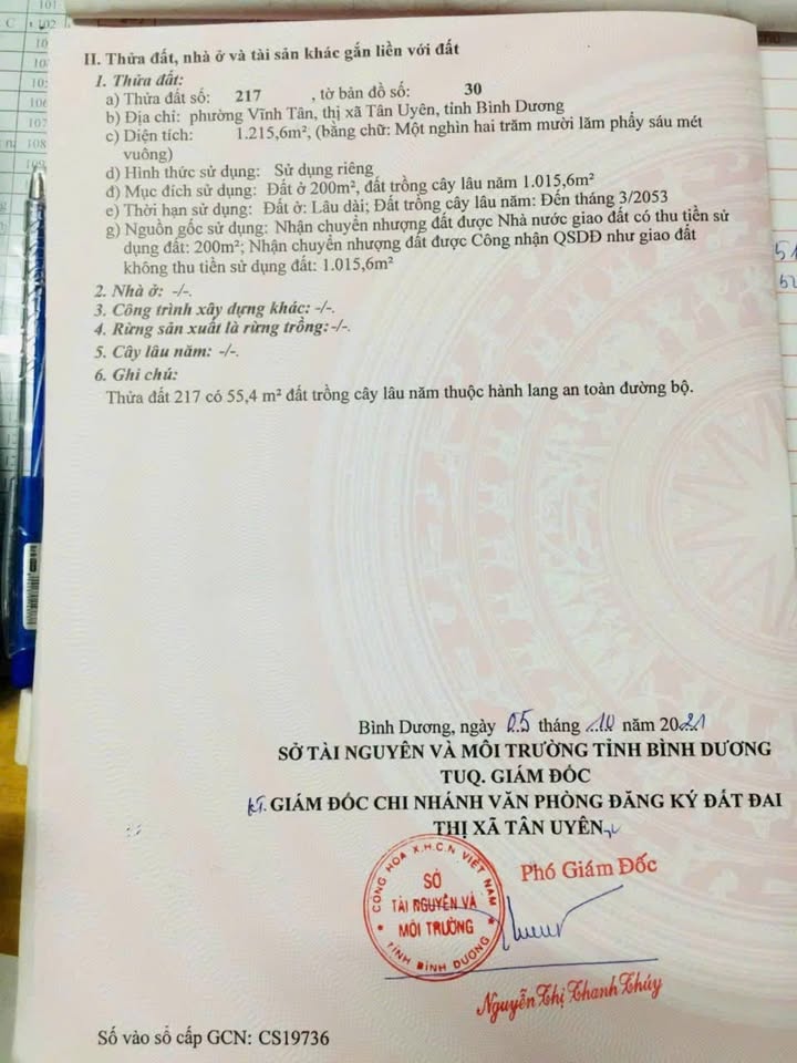 Đất mặt tiền Vĩnh Tân 38, Tân Uyên 2448m² giá 12.9 tỷ - Tiềm năng phát triển lớn!