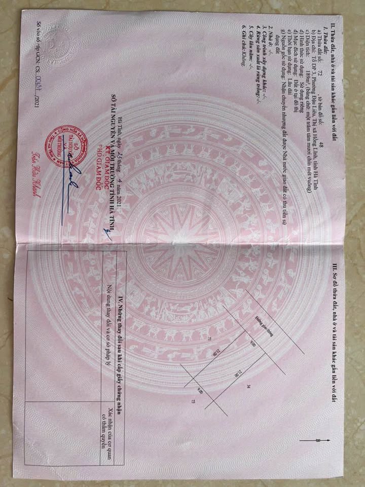 Lô đất 189m² tại phường Đậu Liêu, Hồng Lĩnh - Vị trí kinh doanh đắc địa!