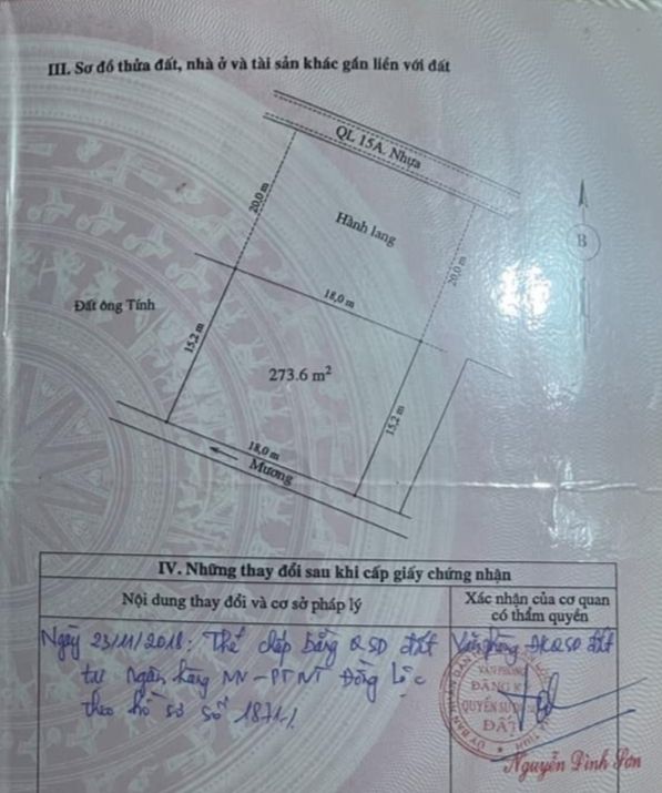 Đất mặt tiền QL 15A, xã Đồng Lộc 540m² - Tiềm năng kinh doanh lớn!