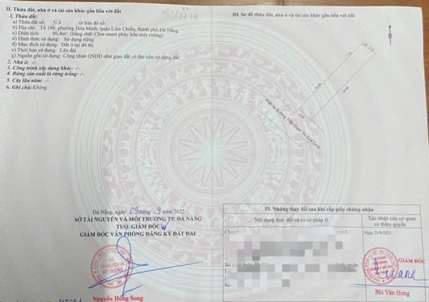 Đất nền đường Trần Đình Tri, Đà Nẵng 90m² giá 2.73 tỷ - Vị trí đắc địa gần biển!