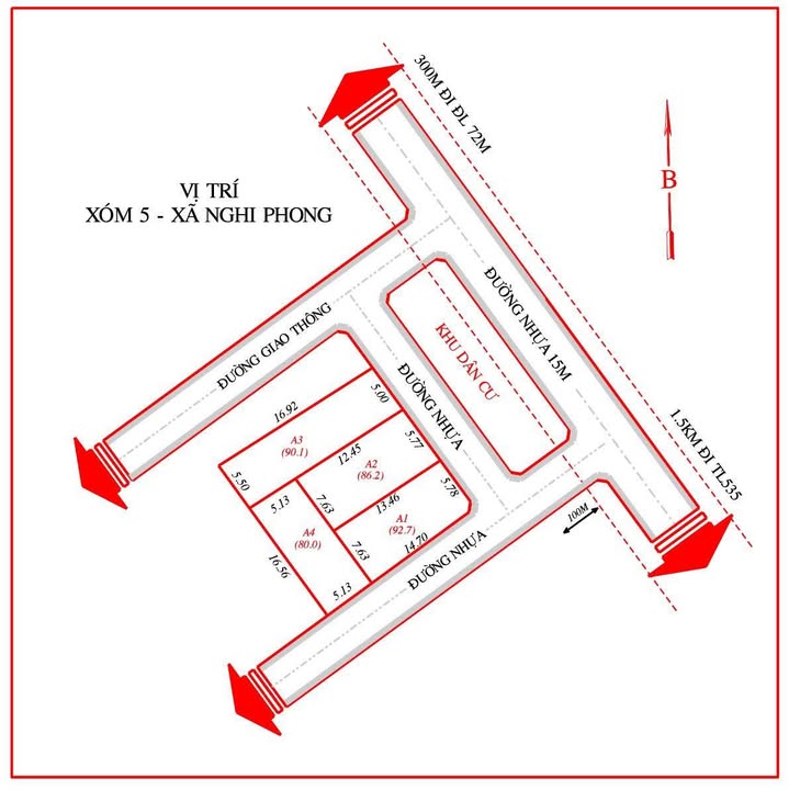 Đất nền lô góc xóm 5 Nghi Phong 92,7m² giá 2,1 tỷ - Vị trí đắc địa, đầu tư sinh lời!