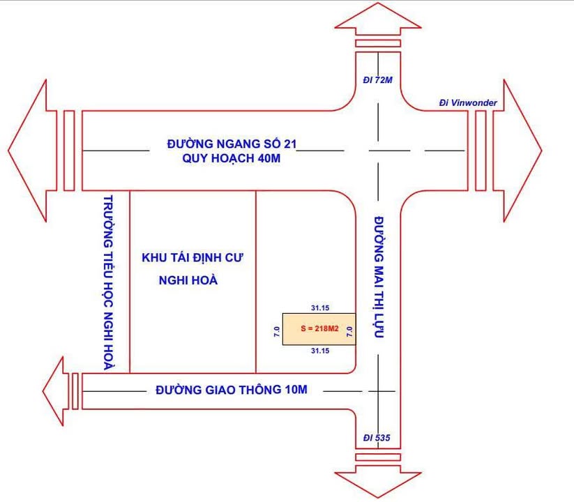 Đất nền đường Mai Thị Lựu, Nghi Hòa 218m² giá 3 tỷ - Vị trí trung tâm phát triển!