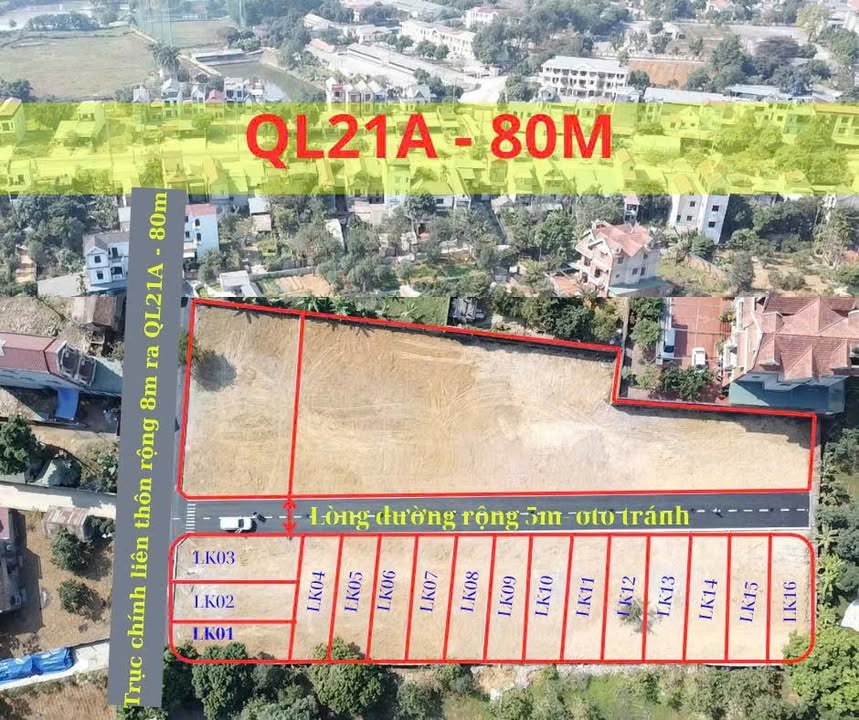 Đất nền phân lô tại Quốc lộ 21, xã Phú Cát, 100m² - Cơ hội đầu tư lý tưởng!