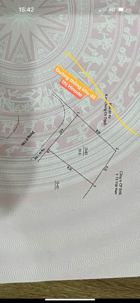 Đất đấu giá Cổ Bồng, Di Trạch, Hoài Đức 59m² - Vị trí đắc địa gần khu đô thị Hinode!