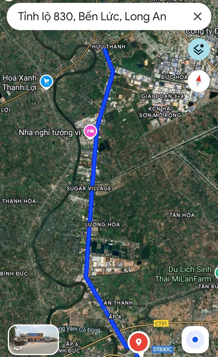 Đất mặt tiền Tỉnh Lộ 830 Bến Lức 5000m² giá 2 triệu/m² - Cơ hội đầu tư tuyệt vời!