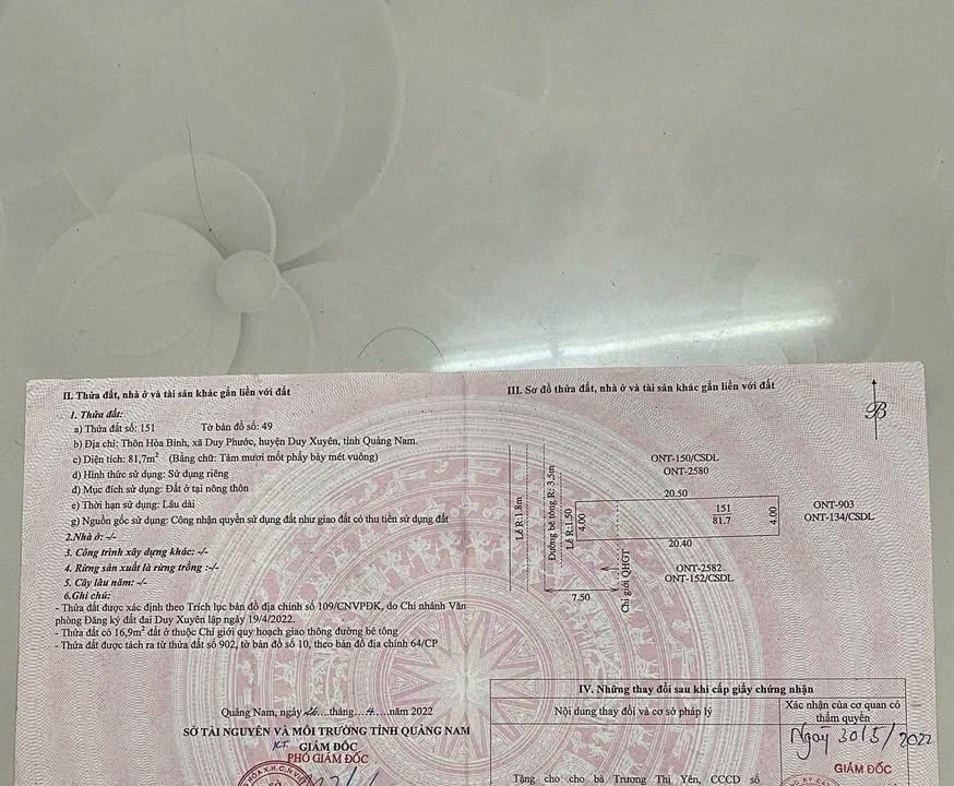 Đất nền Hòa Bình, Duy Xuyên 80m² giá 500 triệu - Sổ hồng chính chủ!