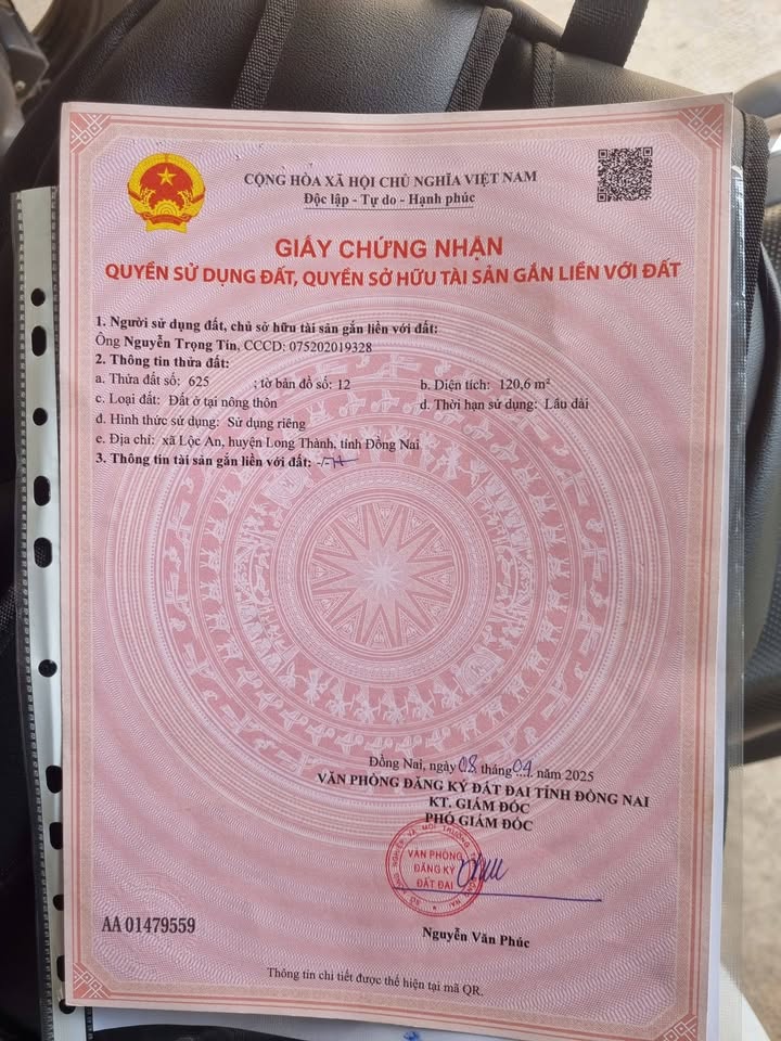 Đất nền xã Lộc An Long Thành 120m² giá 1.6 tỷ - Sổ đỏ chính chủ, vị trí tiềm năng!