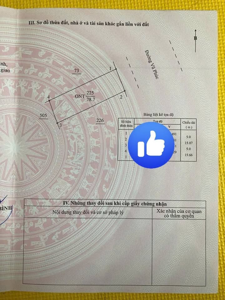 Lô đất mặt đường Vũ Phúc, Thái Bình 79m² giá thỏa thuận - Kinh doanh sầm uất!