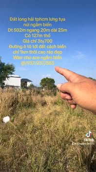 Lô đất đẹp tại xã Long Hải, Bà Rịa - Vũng Tàu 502m² giá 3.7 tỷ - Lưng tựa núi, hướng biển!