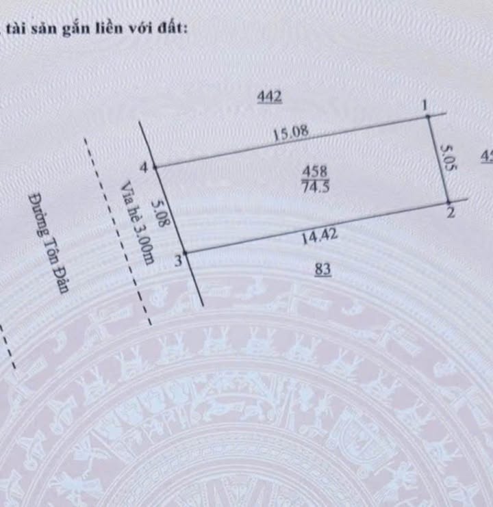 Đất mặt tiền Tôn Đản, Hoà An 75m² giá 5.45 tỷ - An ninh tốt, dân trí cao!