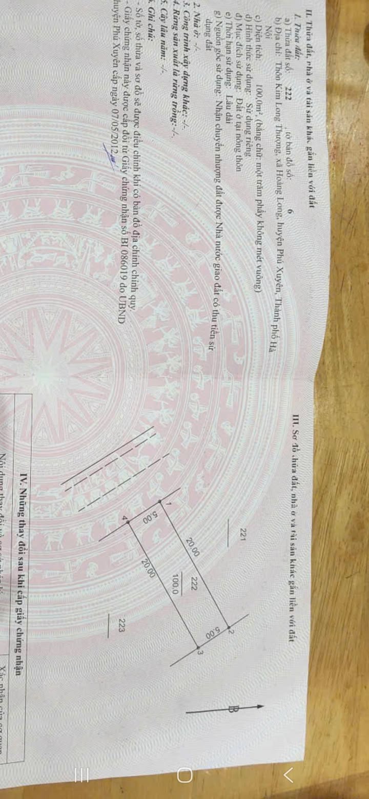 Đất nền thôn Kim Long Thượng, Phú Xuyên 100m² giá 3 tỷ - Hướng kinh doanh tiềm năng!