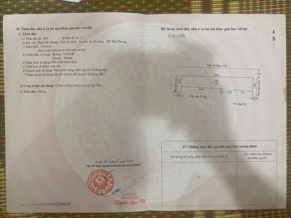 Đất nền An Dương Hải Phòng 145m² giá 2.4 tỷ - Hàng hiếm, đầu tư sinh lời!