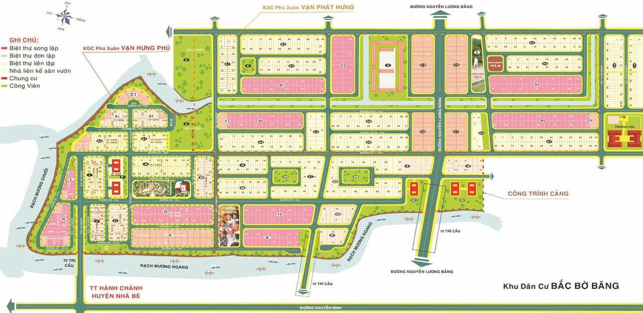 Đất nền KDC Phú Xuân Nhà Bè 117m² giá 7.272 tỷ - Sổ đỏ chính chủ!