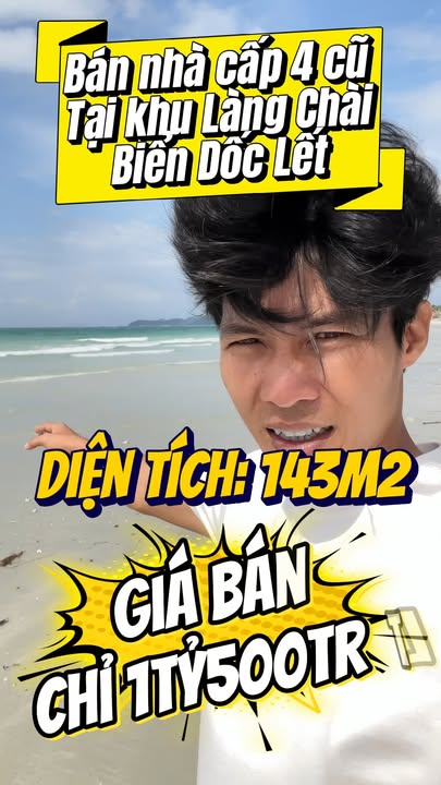 Nhà cấp 4 Ninh Hải 143m² giá 1.5 tỷ - Cách biển Dốc Lết chỉ 200m!