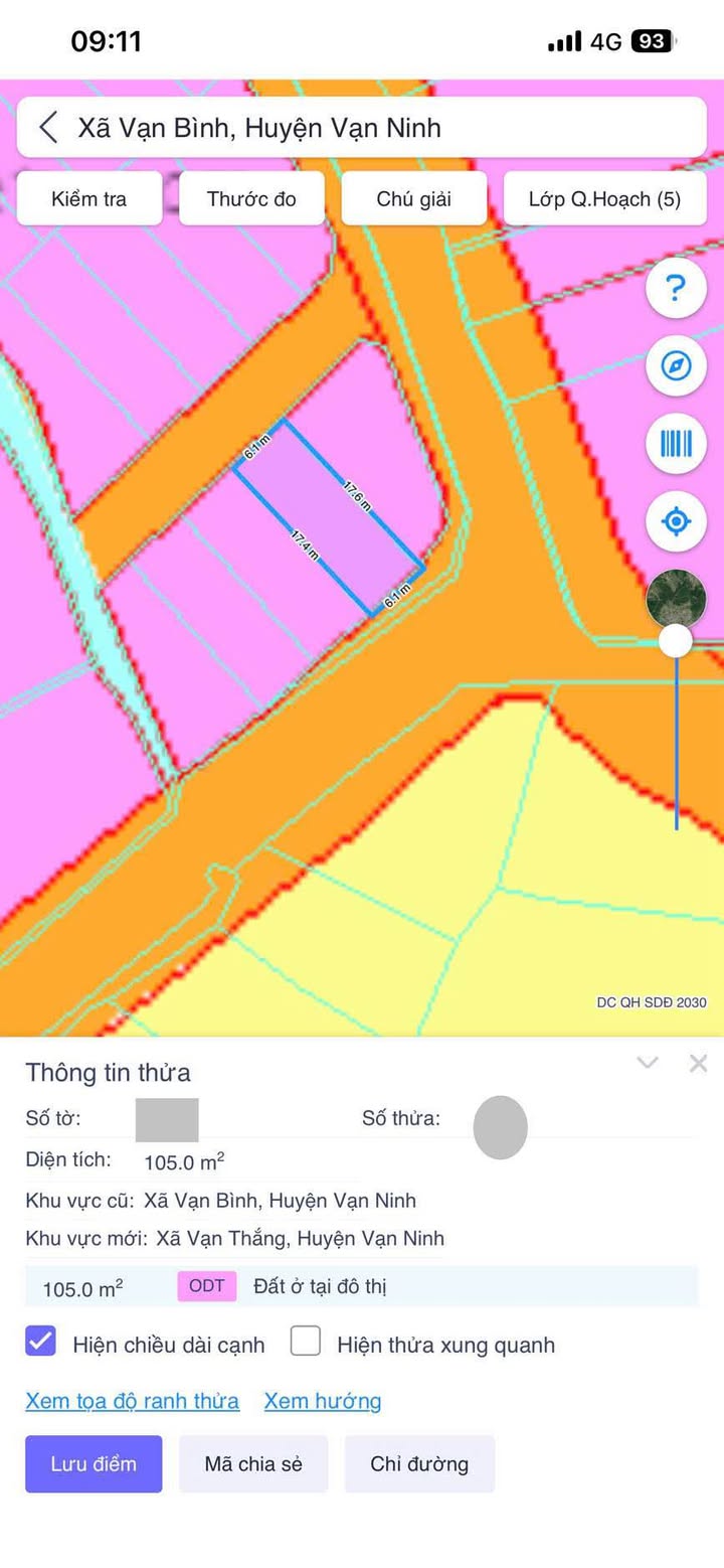 Đất nền Vạn Bình 105m² giá 1.05 tỷ - 2 mặt tiền ô tô vào tận nơi!