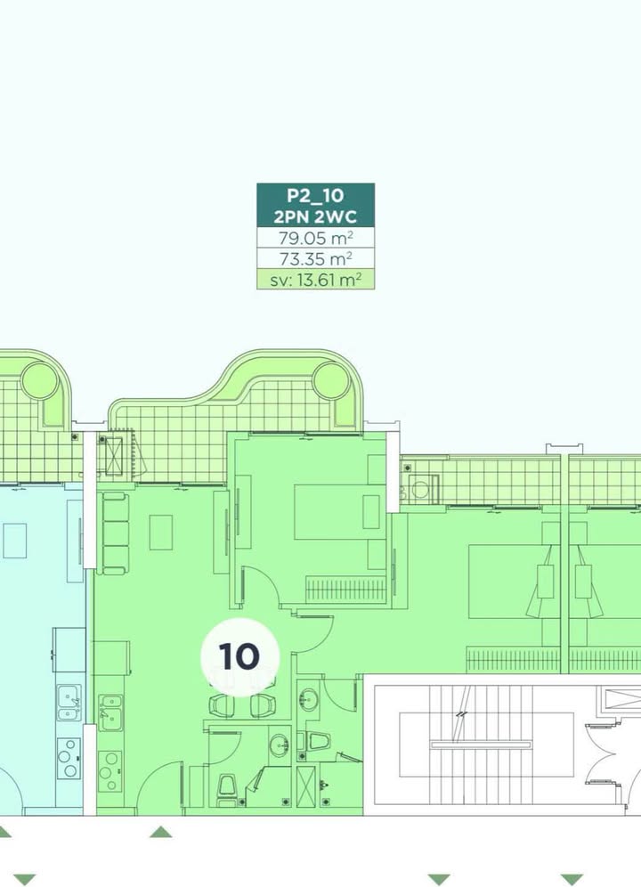 Căn hộ chung cư Toà P Ecopark Vinh 73,35m² - Hoàn thiện nội thất cơ bản, đón Tết ngay!