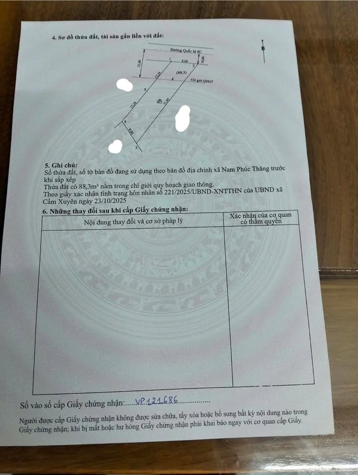 Đất nền thôn Trường Yên, xã Thiên Cầm, 202m² giá 2 tỷ - Cơ hội đầu tư tuyệt vời!