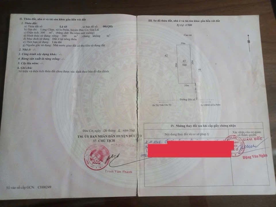 Lô đất nền Đức Cơ Gia Lai 259m² giá chỉ 4xx triệu - Đầu tư tiềm năng tăng giá!