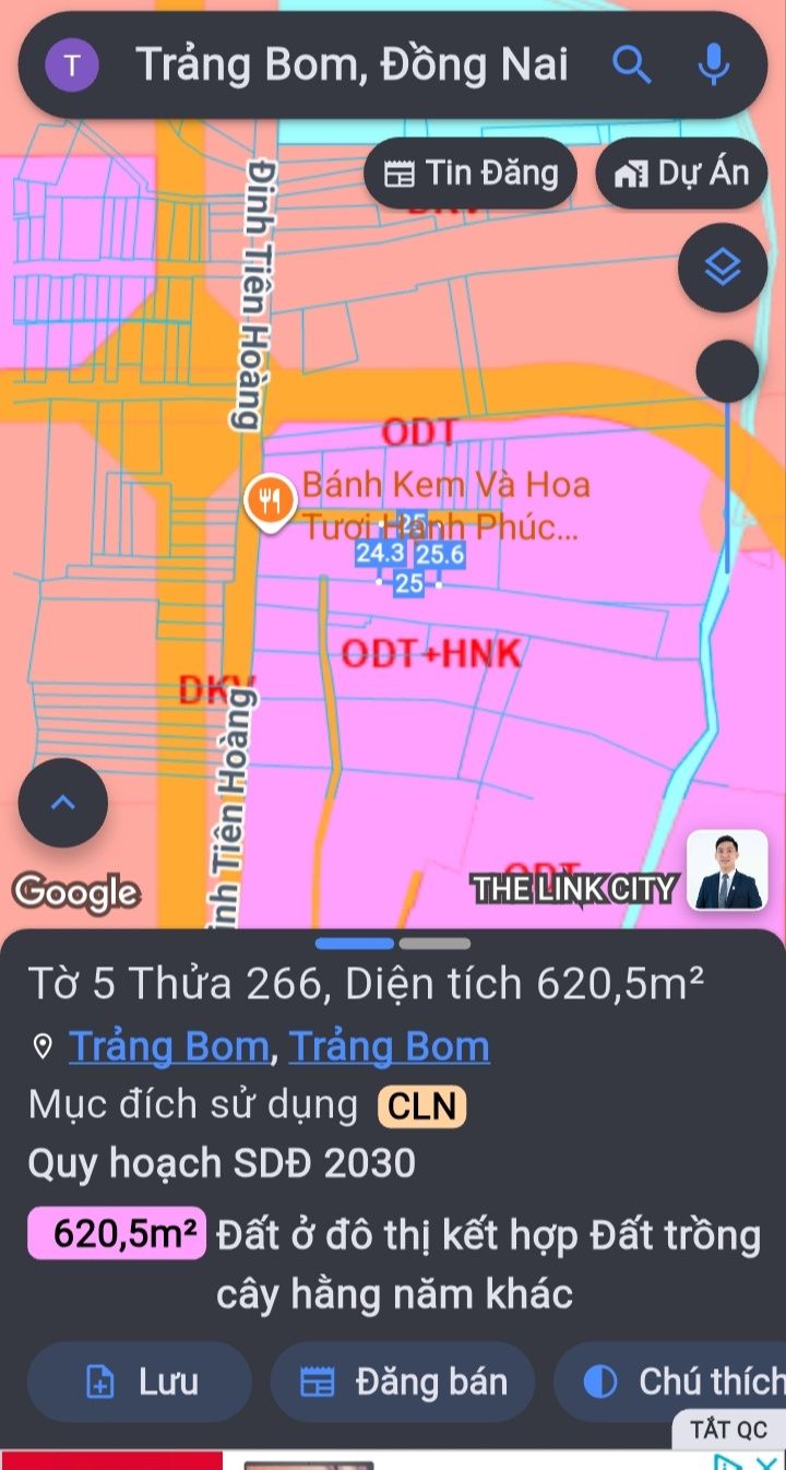 Đất nền Trảng Bom 620,5m² giá tốt - Đầu tư sinh lời ngay!