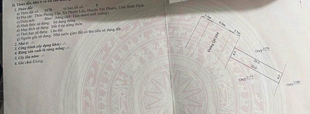 Đất nền Phước Lộc, Tuy Phước 80m² giá 1.2 tỷ - Khu dân cư sầm uất!