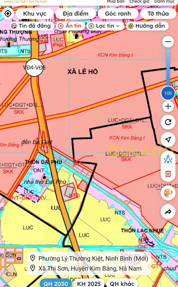 Bán lô đất thổ cư lô góc 172m² tại Lê Hồ, Phủ Lý - Đầu tư sinh lời ngay!