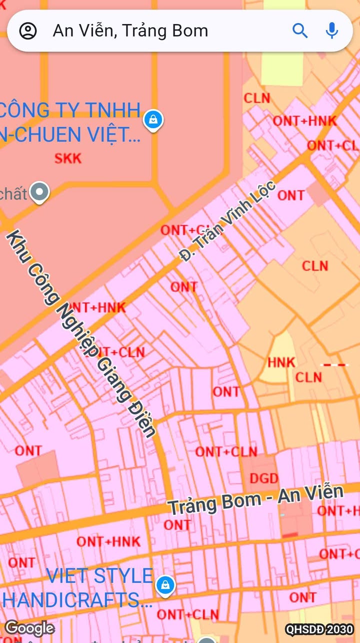 Đất mặt tiền kinh doanh Trục đường Phùng Hưng, Trảng Bom 679m² - Đầu tư sinh lời ngay!