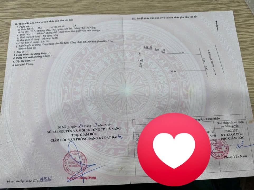 Lô Đất Mân Thái Đà Nẵng 98,3m² - Tiềm Năng Xây Dựng Homestay