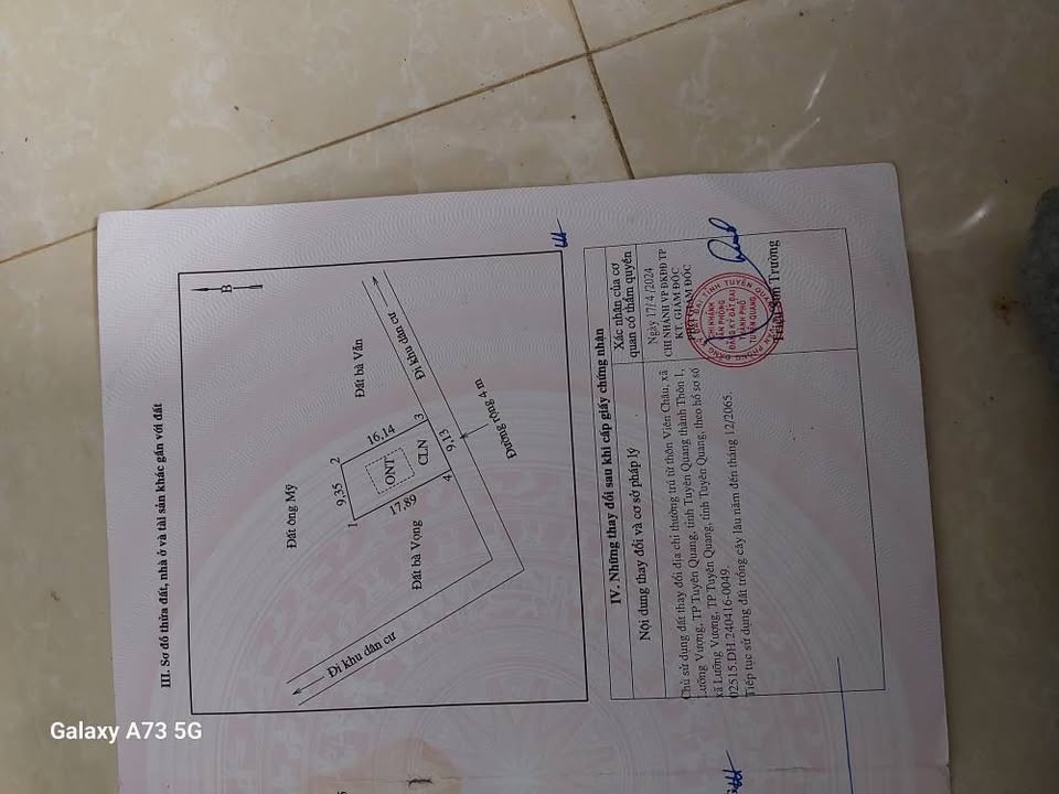 Đất thổ cư An Tường Tuyên Quang 171m² giá 750 triệu - Sổ hồng chính chủ!